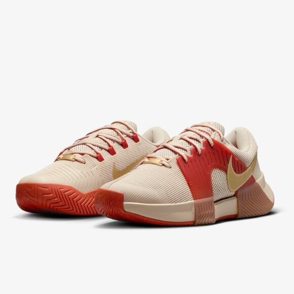 Nike Women's 9 GP Challenge 1 PRM Hard Court Tennis Shoes (FQ3164-103) Gold Rust - Picture 2 of 11